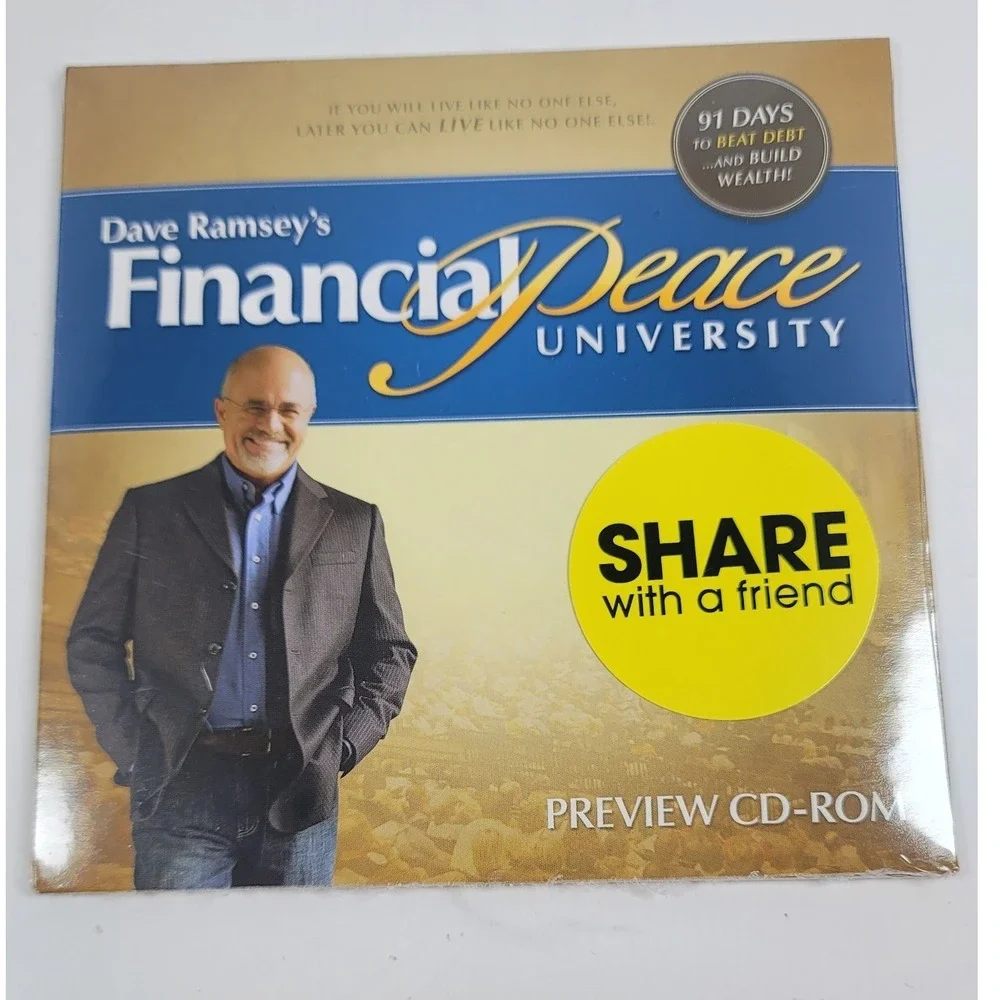 Dave Ramsey Financial Peace University CD Wallet and Preview CD-ROM New Sealed